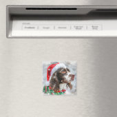 Springer Spaniel Hond Kerst Feestelijk Magneet (Insitu (Vaatwasser))