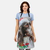 Springer Spaniel Hond Kerst Feestelijk Schort (Gedragen)