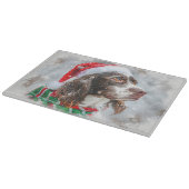 Springer Spaniel Hond Kerst Misviering Snijplank (Hoek)