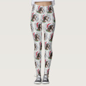Springer Spaniel Hond Kerstfeest Leggings (Voorkant)
