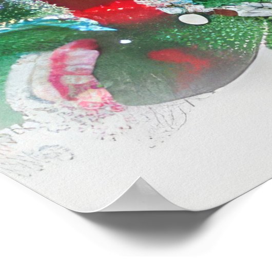 Springer Spaniel Hond Kerstfeest Poster (Hoek)