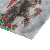 Springer Spaniel Hond Kerstfeest Snijplank (Hoek)