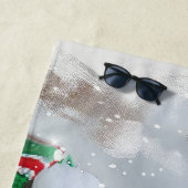 Springer Spaniel Hond Kerstfeest Strandlaken (In situ)