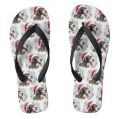 Springer Spaniel Hond Kerstfeest Teenslippers (Voetbed)