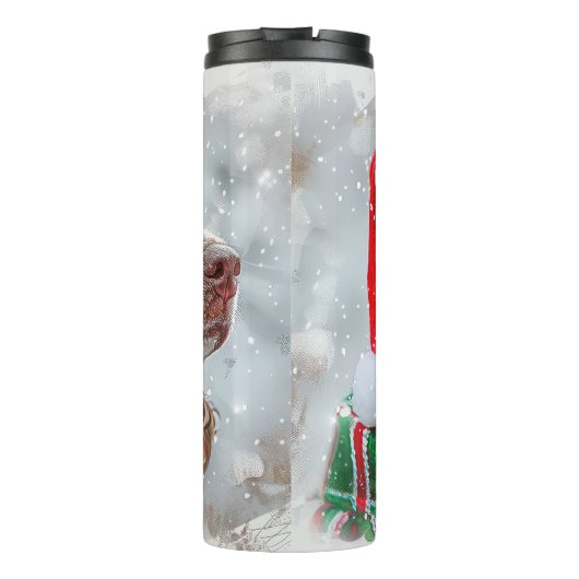 Springer Spaniel Hond Kerstfeest Thermosbeker (Achterkant)