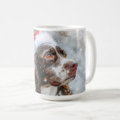 Springer Spaniel hond Kerstmis Festief Koffiemok (Voorkant rechts)