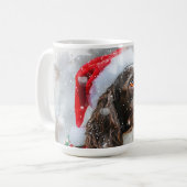 Springer Spaniel hond Kerstmis Festief Koffiemok (Voorkant links)