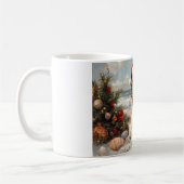Springer Spaniel Hond Kerstmis Vintage Strand Koffiemok (Links)