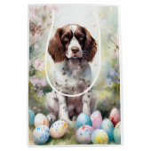 Springer Spaniël Hond met Paaseieren Vakantie Medium Cadeauzakje (Voorkant)