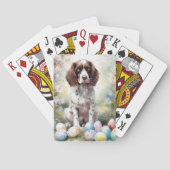 Springer Spaniël Hond met Paaseieren Vakantie Pokerkaarten (Achterkant)
