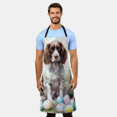 Springer Spaniel hond met Pasen eieren Vakantie Schort (Gedragen)