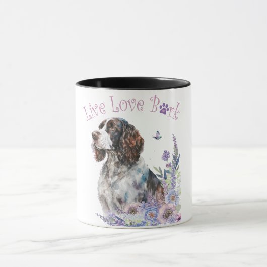 Springer Spaniel Hond Mom Floral Mok (Midden)
