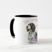 Springer Spaniel Hond Mom Floral Mok (Voorkant links)