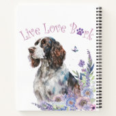 Springer Spaniel Hond Mom Floral Notitieboek (Achterkant)