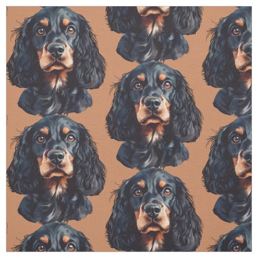 Springer Spaniel Hond Pret Dier Kunst Stof (Swatch)