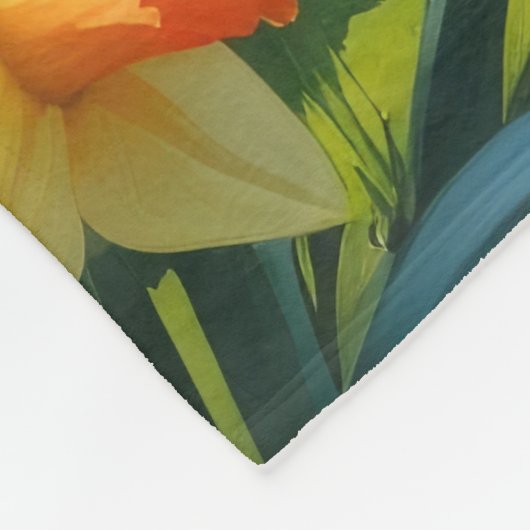 Springer Spaniel Hond Spring Bloemen Schilderen Fleece Deken (Hoek)