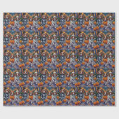 Springer Spaniel Honden In Halloween Kostuums Cadeaupapier (Vlak)