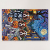Springer Spaniel Honden In Halloween Kostuums Legpuzzel (Horizontaal)