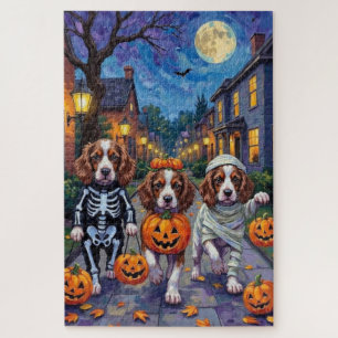 Springer Spaniel Honden In Halloween Kostuums Legpuzzel