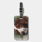 Springer Spaniel Hondenkunst Bagagelabel (Voorkant verticaal)