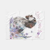 Springer Spaniel Hondenmoeder Bloemen Fleece Deken (Voorkant (Horizontaal))