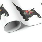 Springer Spaniel Hondenras Bohemian Floral Cadeaupapier (Rol Hoek)