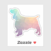 Springer Spaniel Hondenras Geo Silhouette Pastel Sticker (Vel)