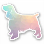 Springer Spaniel Hondenras Geo Silhouette Pastel Sticker (Voorkant)