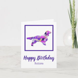 Springer Spaniel Hondensilhouet Paarse PY&B Kaart