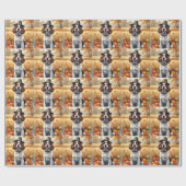 Springer Spaniel in de herfst verlaat Thanksgiving Cadeaupapier (Vlak)