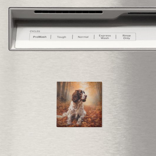 Springer Spaniël in Herfstbladeren Herfst Inspire Magneet (Insitu (Vaatwasser))