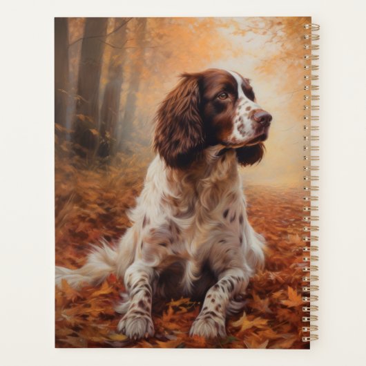 Springer Spaniël in Herfstbladeren Herfst Inspire Planner (Achterkant)