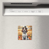 Springer Spaniel in herfstbladeren Thanksgiving Ku Magneet (Insitu (Vaatwasser))