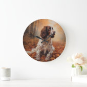 Springer Spaniel in herfstbladeren val inspireert Grote Klok (Huis)