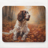 Springer Spaniel in herfstbladeren val inspireert  Muismat (Voorkant)