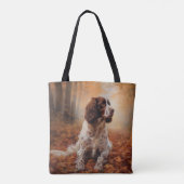 Springer Spaniel in herfstbladeren val inspireert Tote Bag (Achterkant)