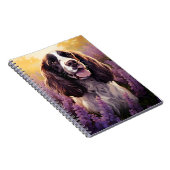 Springer Spaniël in Lavendelveld Notitieboek (Rechterzijde)