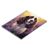 Springer Spaniël in Lavendelveld Notitieboek (Linkerzijde)