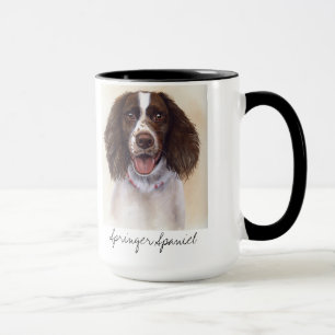 Springer Spaniel in Waterverf gekleurd Mok