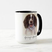 Springer Spaniel in Waterverf gekleurd Mok (Voorkant rechts)