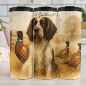 Springer Spaniel Jachthond met fazanten Thermosbeker