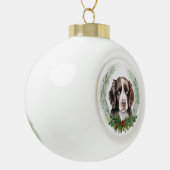 Springer spaniel kerst krans feestelijke pup keramische bal ornament (Links)