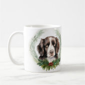 Springer spaniel kerst krans feestelijke pup koffiemok (Links)