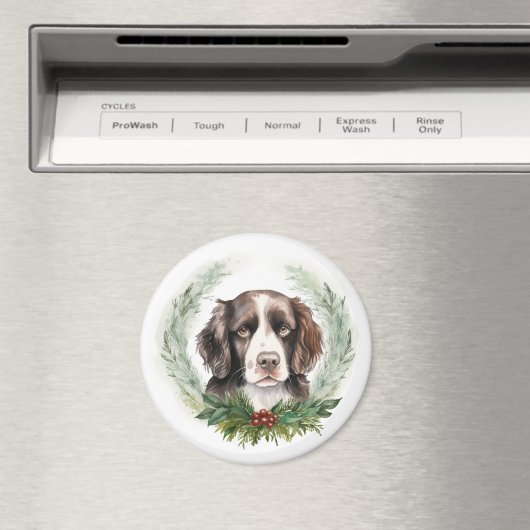 Springer spaniel kerst krans feestelijke pup magneet (Insitu (Vaatwasser))