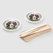 Springer spaniel Kerst Krans Festieve Pup Handwaaier (Niet-gemonteerd)