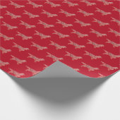 Springer Spaniel Kersthond Schattige Silhouette Ro Cadeaupapier (Hoek)