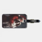 Springer Spaniël Kerstman Feestelijke Kerstmis Bagagelabel (Achterkant horizontaal)