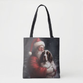 Springer Spaniël Kerstman Feestelijke Kerstmis Tote Bag (Voorkant)