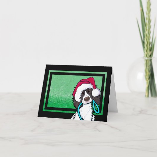 Springer Spaniel Kerstmis Feestdagen Kaart (Voorkant)