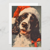 Springer Spaniel Kerstmis Feestdagenkaart (Voorkant / Achterkant)